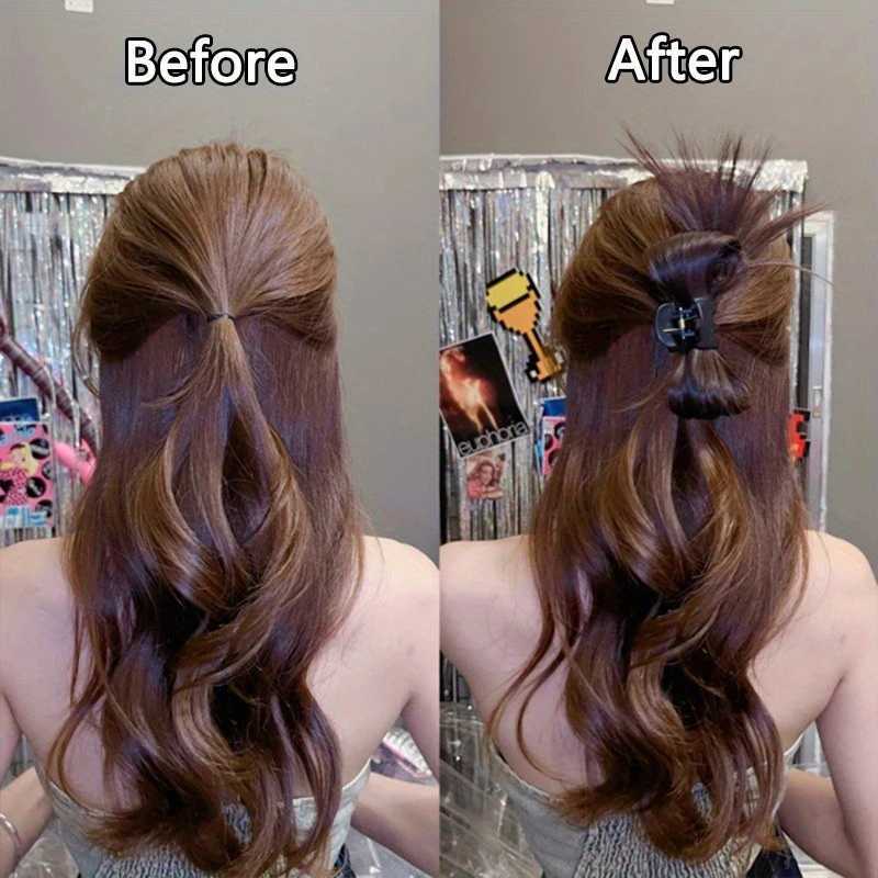 H STAR synthetic wig ponytail top hair claw womens short straight invisible ponytail W240817
