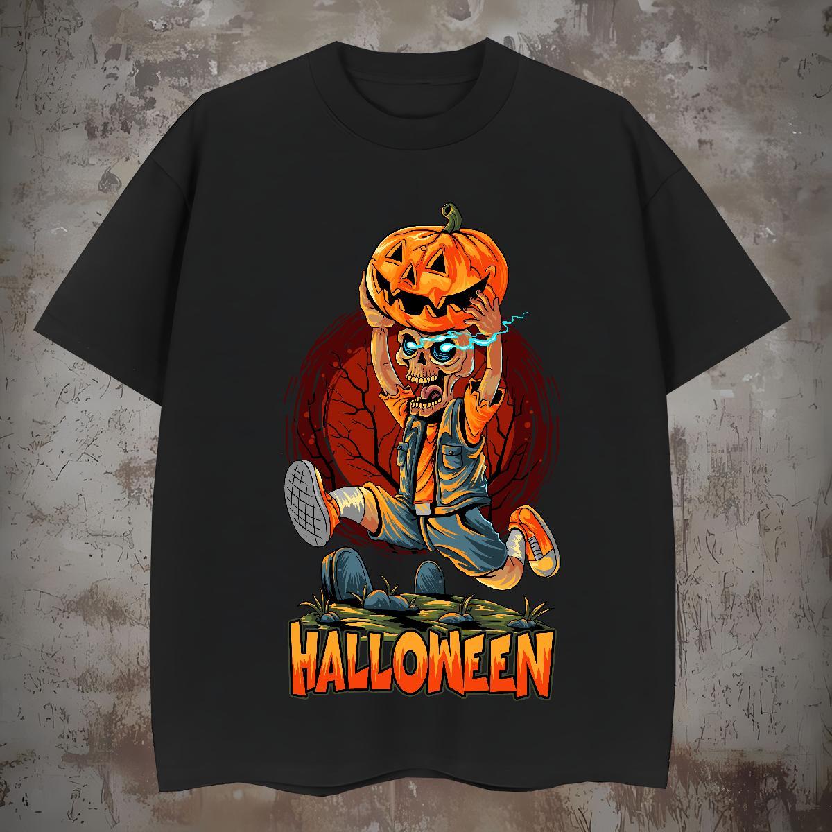 TOP Quality Mens T Shirts pumpkin Breathable Short Sleeve Sports Casual Customized Print 100% Cotton 230g Tshirt for Man Woman Designer Fashion Tops T