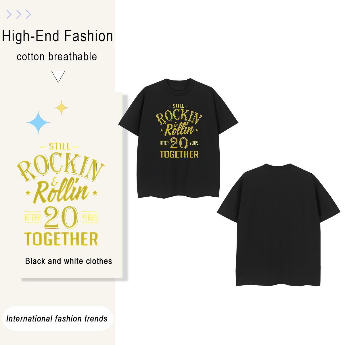 Unisex letter 230g Pure Cotton Men Clothes T-Shirt Hip Hop Breathable Soft T shirt Brand DIY Anime Top Tees