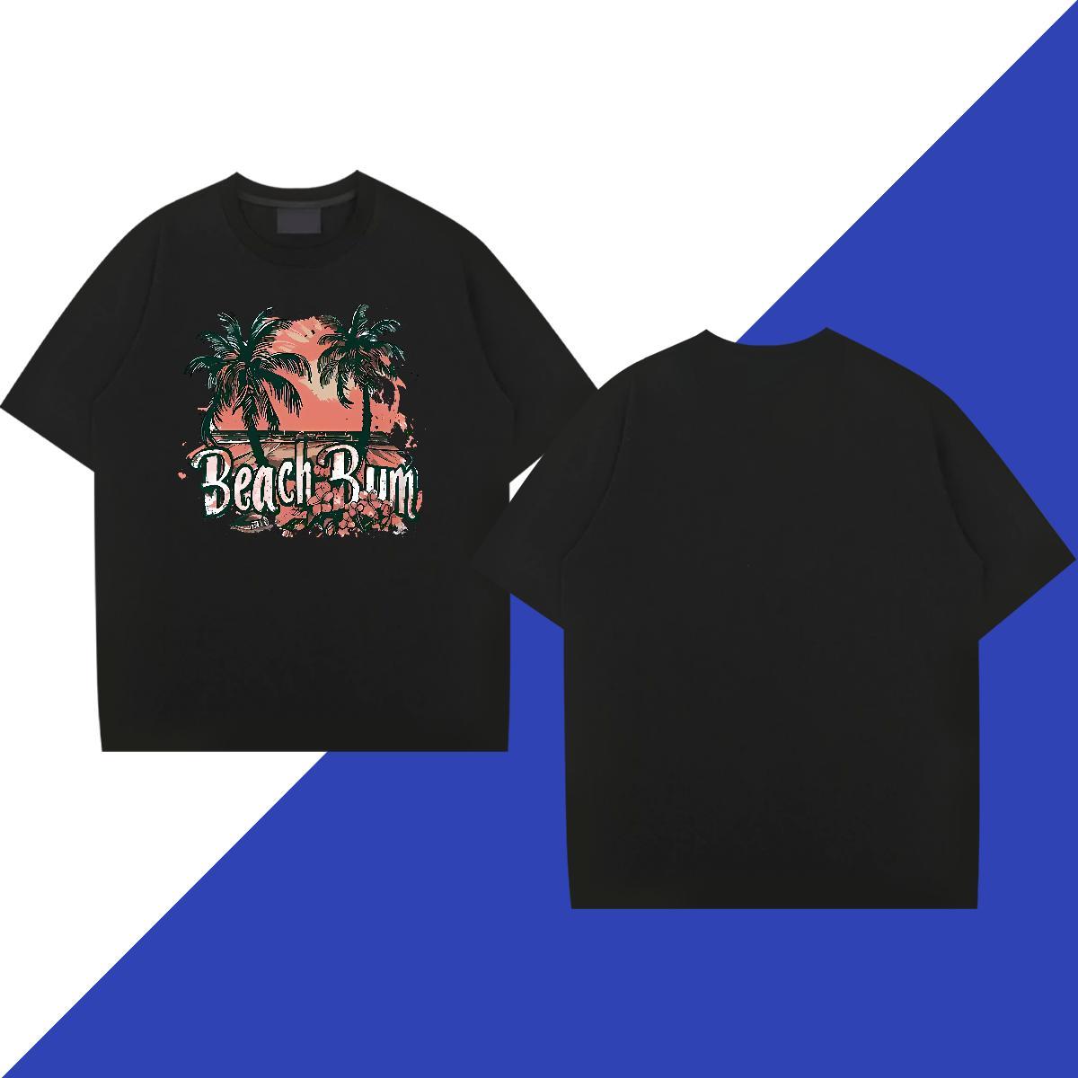 Customized Men Clothes T-Shirt palm Street Wear 230g 100% Cotton Tee Shirt Breathable Soft Classic Men T Shirts Graphic