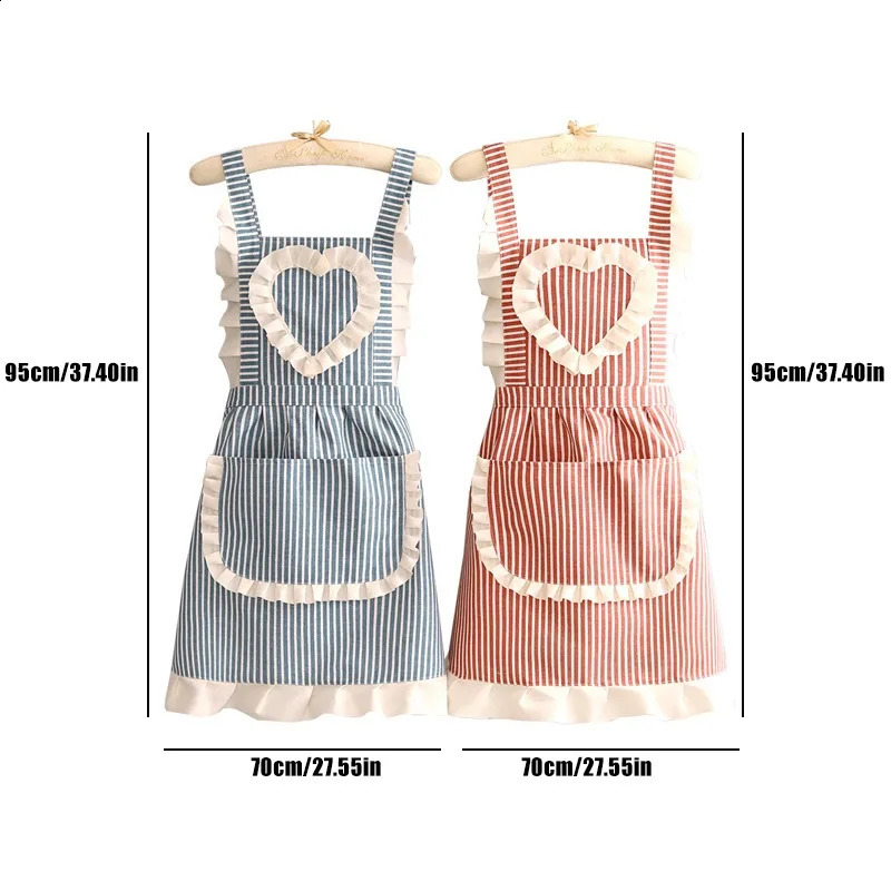 Couples apron cotton and linen womens cute apron belt anti dyeing suitable for home kitchen apron suitable for womens kitchen 240819