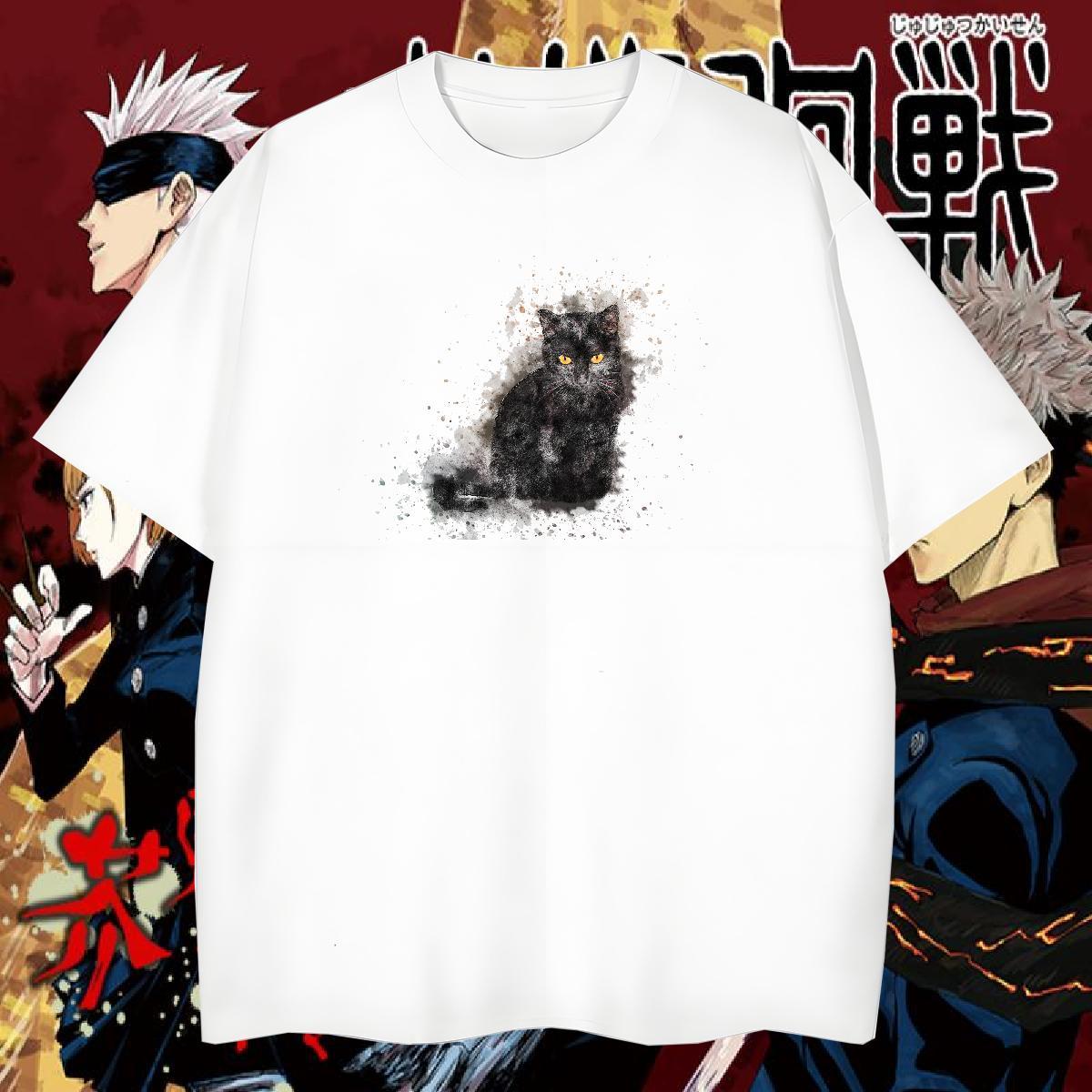 Fashion New Tshirts cat Casual Daily Wear 100% Cotton 230g Clothes Breathable Crew Neck High Quality Mens T Shirts Custom Cartoon