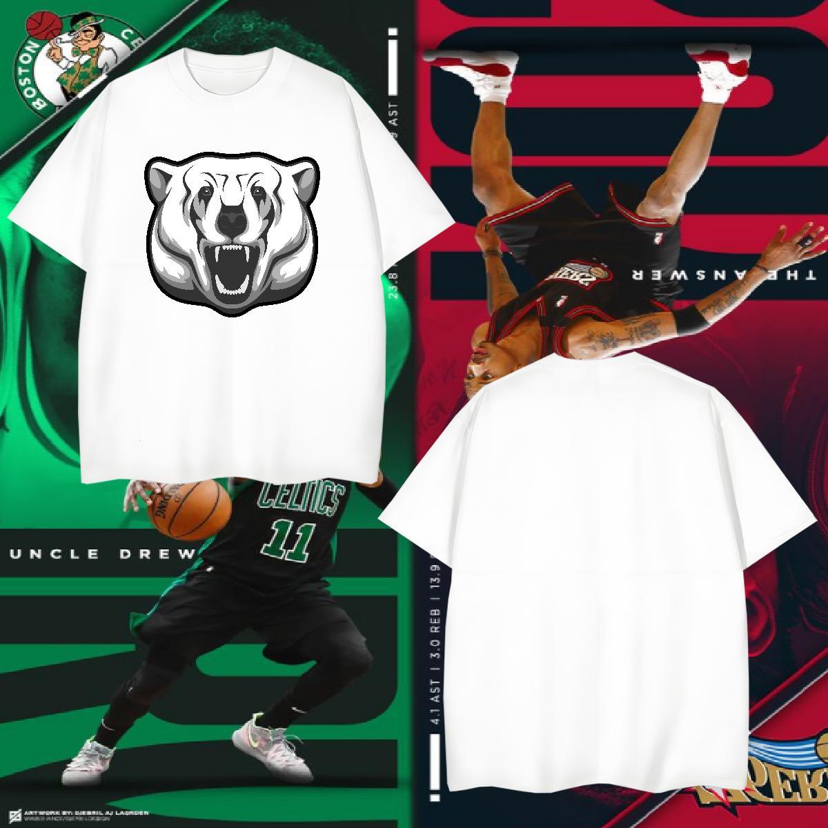 Men T Shirts 230g Pure Cotton bear Hip Hop Round Neck Short Sleeve Graphic Men Clothes T-Shirt Designer Loose Fit Tees Shirts