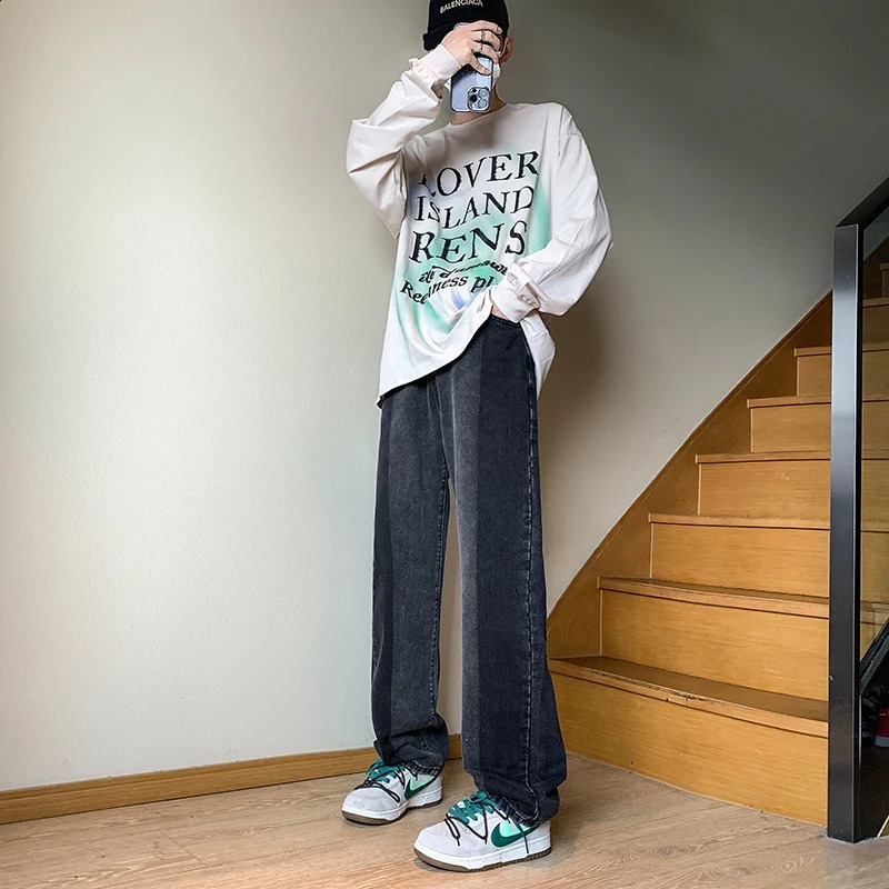 LAPPSTER-Youth Patchwork Jeans Pants Y2k Streetwear Low Rise Denim Pants Korean Fashions Harajuku Blue Desinger Stacked Pants 240819