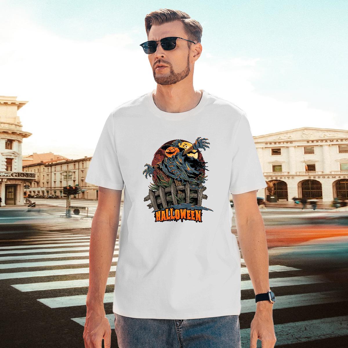 Comfortable T shirt scarecrow Breathable Short Sleeve Casual Daily Wear Custom Print Plus Size 100% Cotton 230g Mens Tshirts Factory Direct Top Tees
