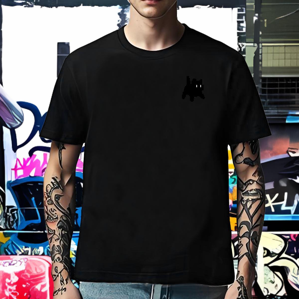 Casual New Men Tshirts cat Street Wear 230g Pure Cotton Tops Shirt Breathable Cool T-Shirts for Men Custom Print Plus Size