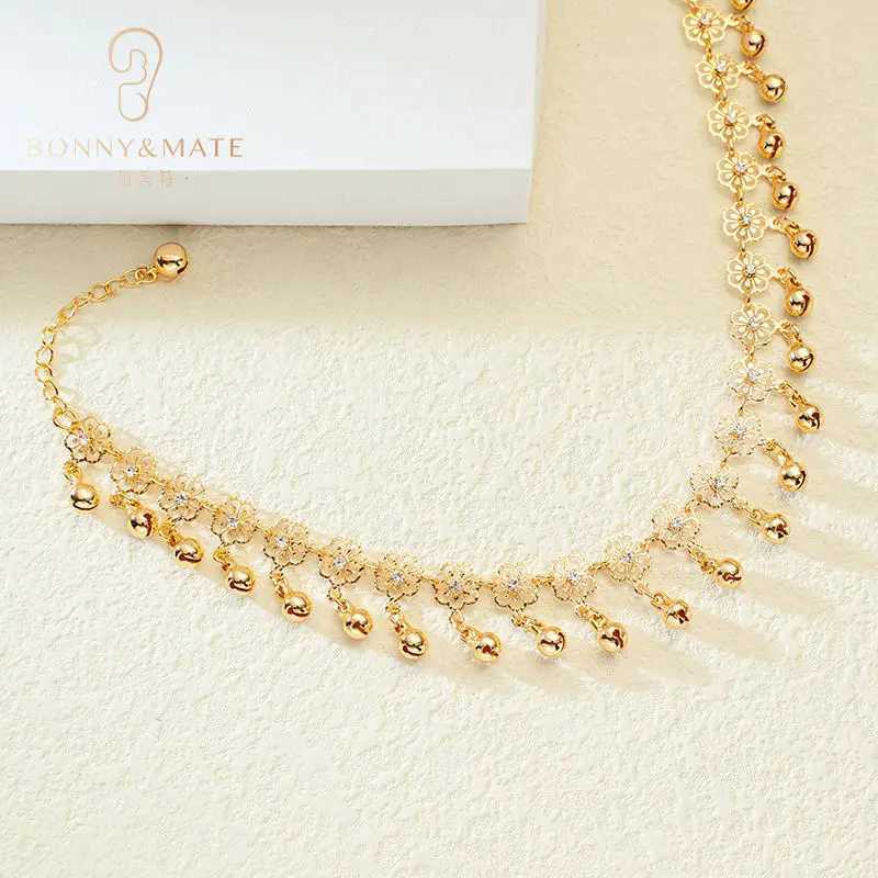 New Trend Womens Fine Jewelry 18K Gold Plated High Quality Low Allergen Adjustable Fashion Womens Ankle W240815