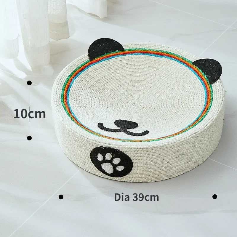 Scratcher Weave Cats Pad Round Scratching Board 2 Sisal Cat in 1 Cat House Grinding Claws Cats Training Toys Furniture Supplies