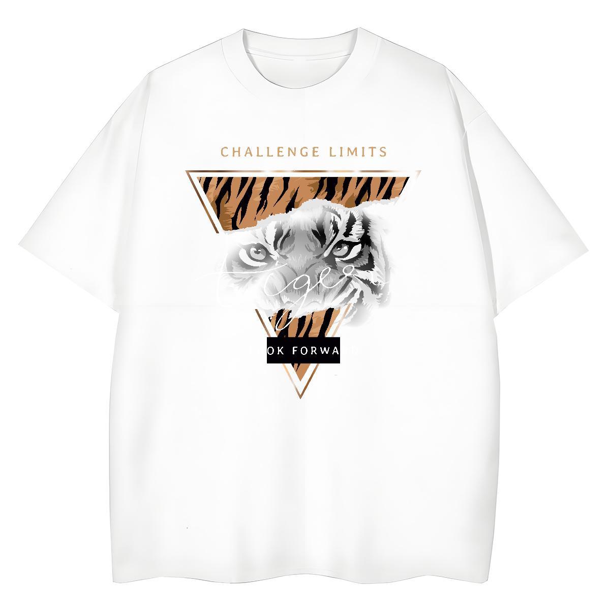 Designer Unisex Tshirts Casual Sport Breathable Short Sleeve Top Tees Designer Nice 100% Cotton 230g tiger Cartoon Printing L-4XL Women T Shirts