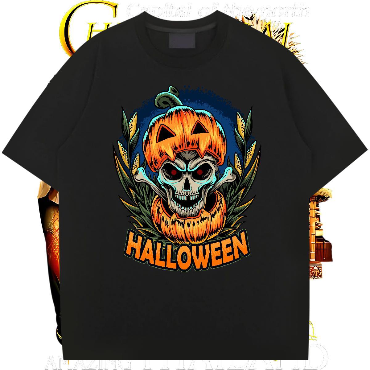 Loose Fit T-Shirts halloween Breathable Short Sleeve Spring Summer Custom Big Size 230g Cotton Men Tshirts Designer Tops Shirt