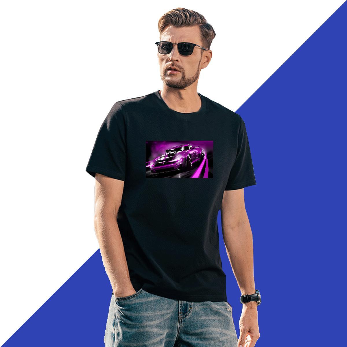 Loose car 230g Pure Cotton Men Tshirts Street Wear Breathable Short Sleeve Men T Shirts Custom Oversized 3XL 4XL Tops Shirt