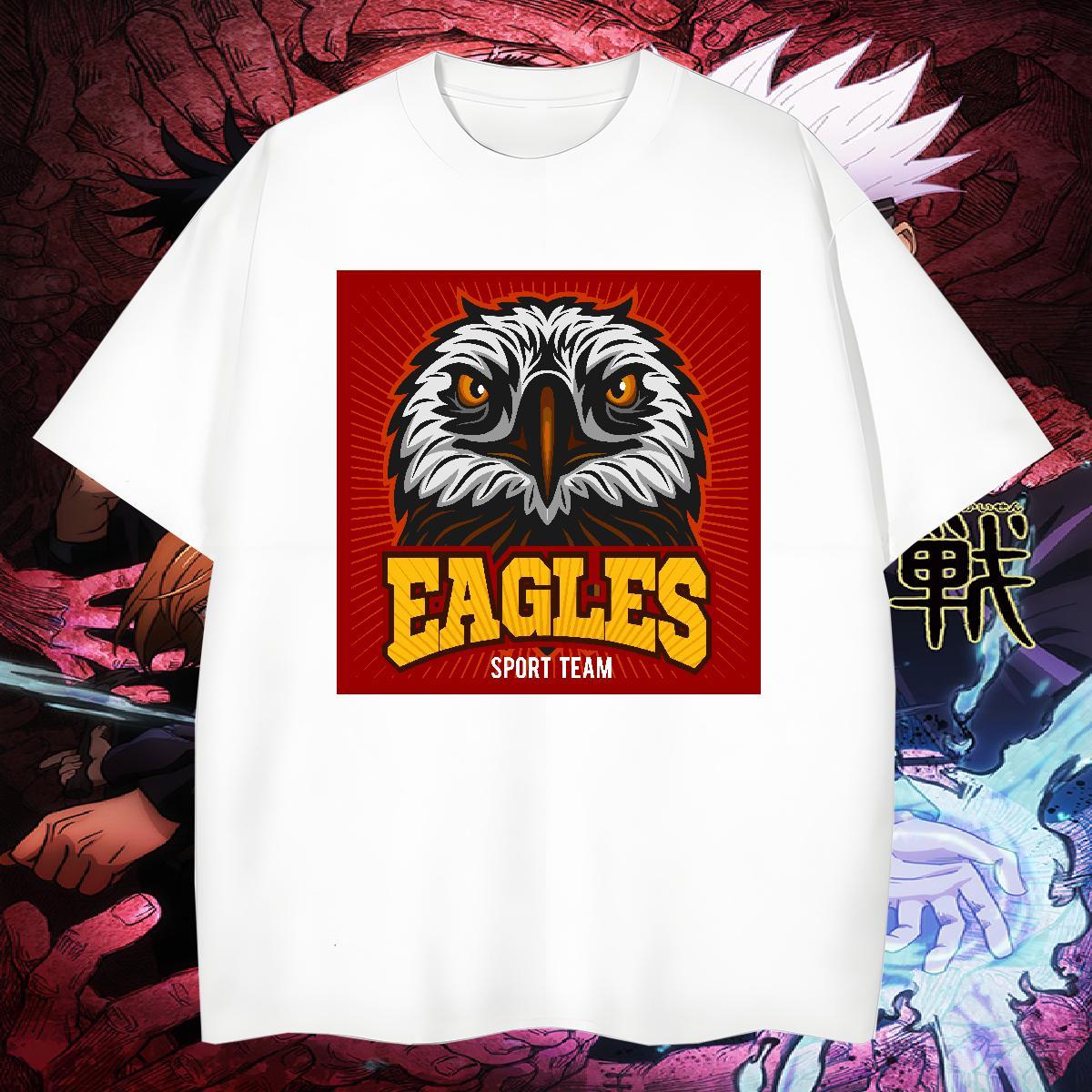 Classic Man T Shirts eagle Crew Neck Summer Casual Skull 230g 100% Cotton Men Tees New Arrival Polos