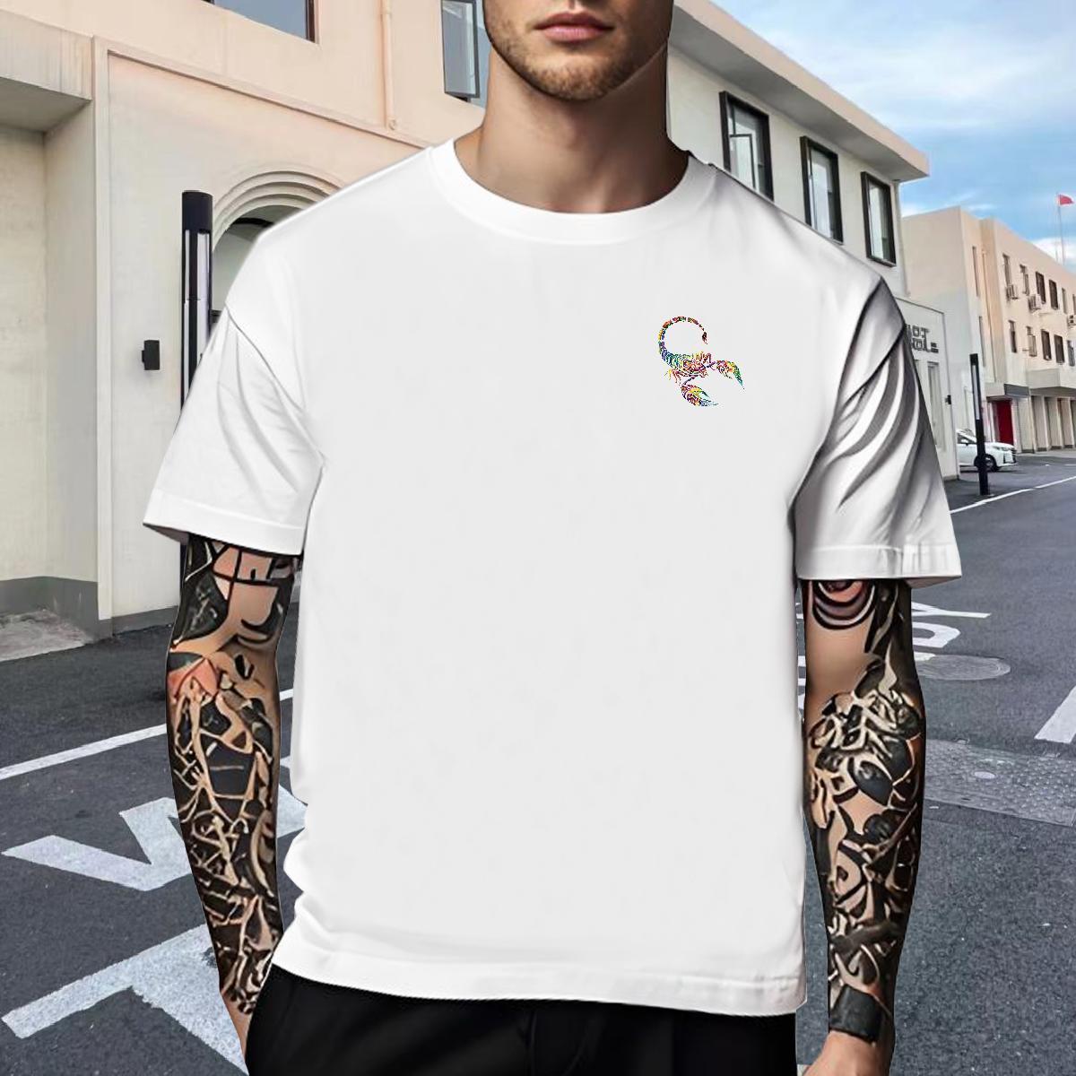 2024 Designer Tshirts scorpion Street Wear 230g Cotton Tee Shirt Short Sleeve O-Neck Brand Men T Shirts Custom Print Plus Size