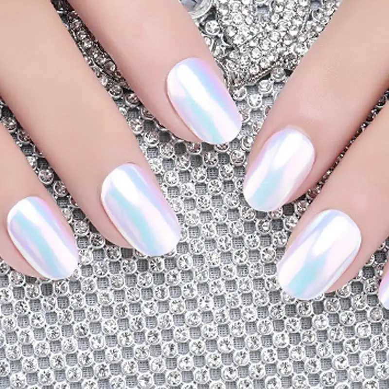 Holographic Nail Glitter Powder Aurora Pigment Nail Art Rainbow Color Neon Effect DIY Decorations Mirror Effect Nail ToolXJ240815