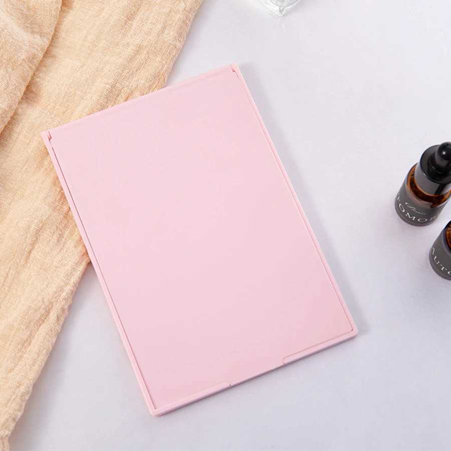 1Pc Folding Makeup Mirror Solid Color Simple Rectangular Desktop Mirror Portable Vanity Mirror For Women Girls Y240819