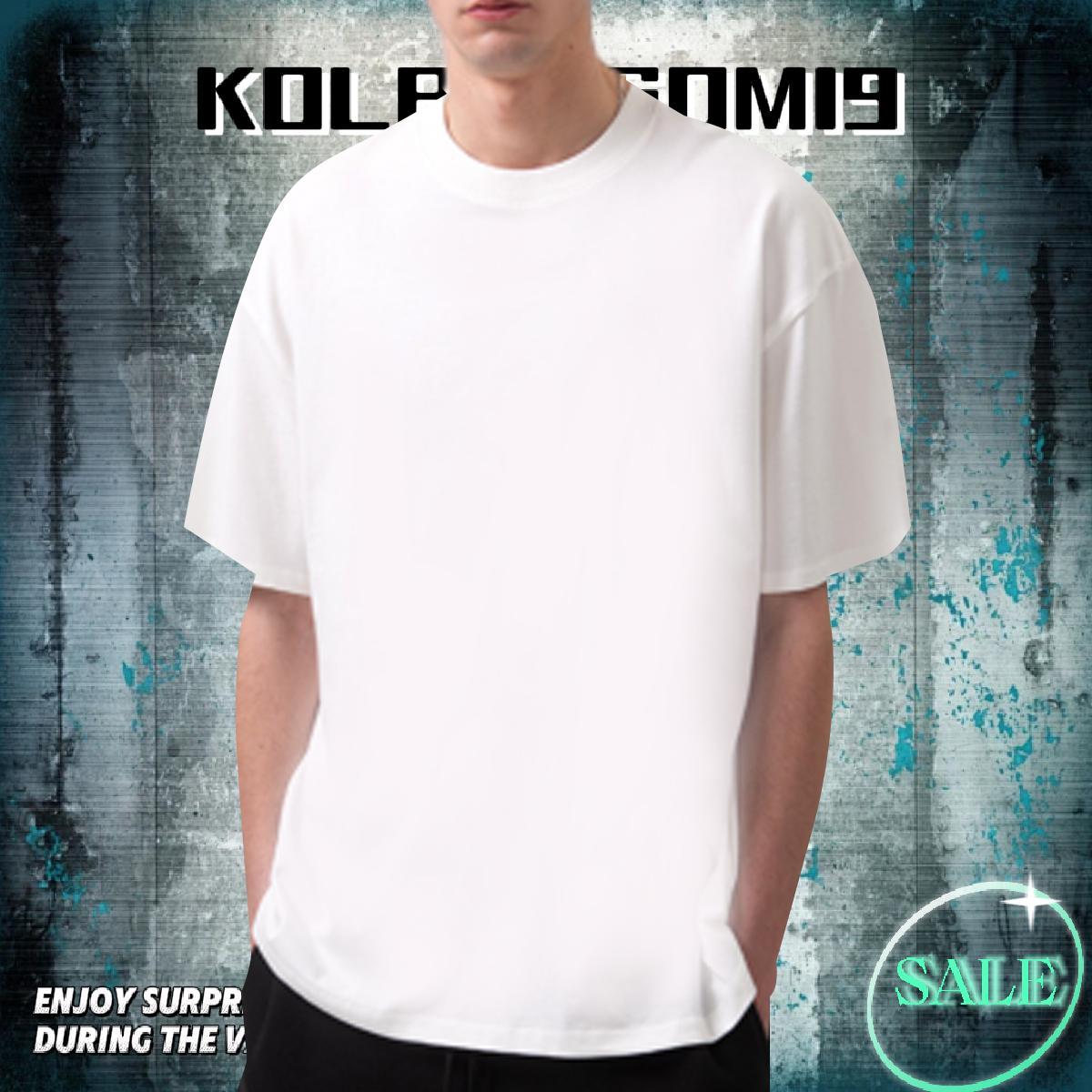 High Quality Men Clothes T-Shirt Street 230g Pure Cotton Custom Print Oversized Crew Neck letter Mens T Shirts Customized Polos