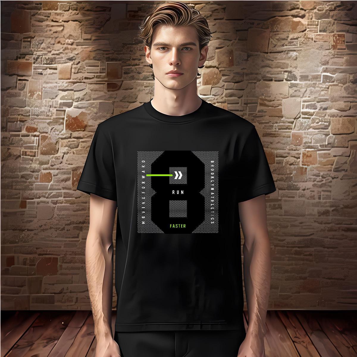 Wholesale 8 230g Pure Cotton Men Clothes T-Shirt Daily Outfit Round Neck Short Sleeve T Shirt For Man DIY Anime Tees