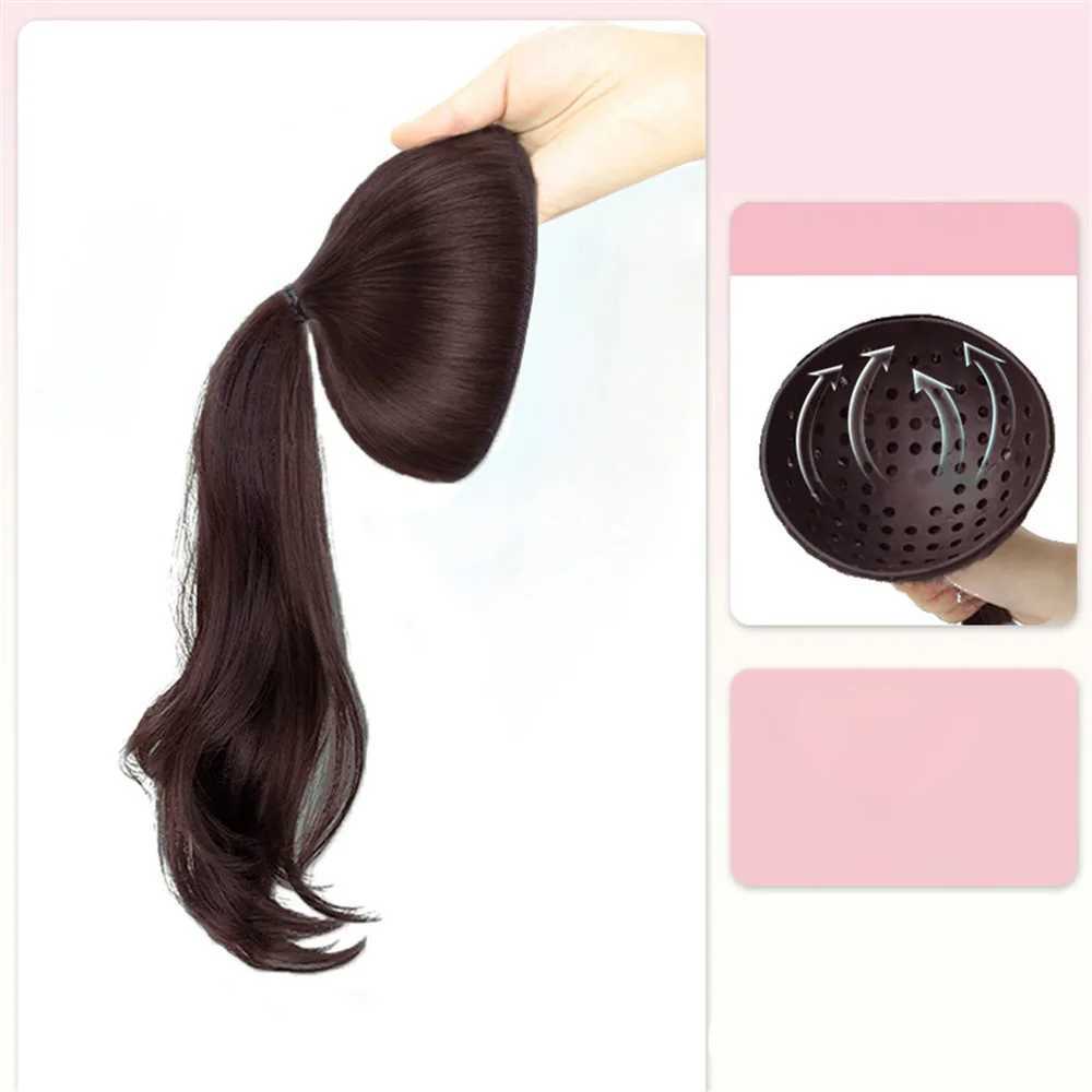 Fashionable Curly Ponytail Wig Womens Natural Wig Perfect Head Shape Simulation Pomelo Leather Used for Ultra Light Hair Growth Curly Hair Pon W240817