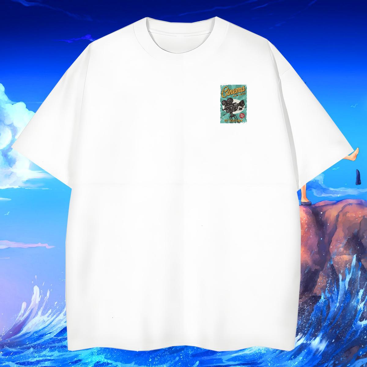 Designer Tshirts Street wear Hip Hop 230g 100% Cotton Custom Cartoon Breathable Short Sleeve tool Men T Shirts Casual New Wear