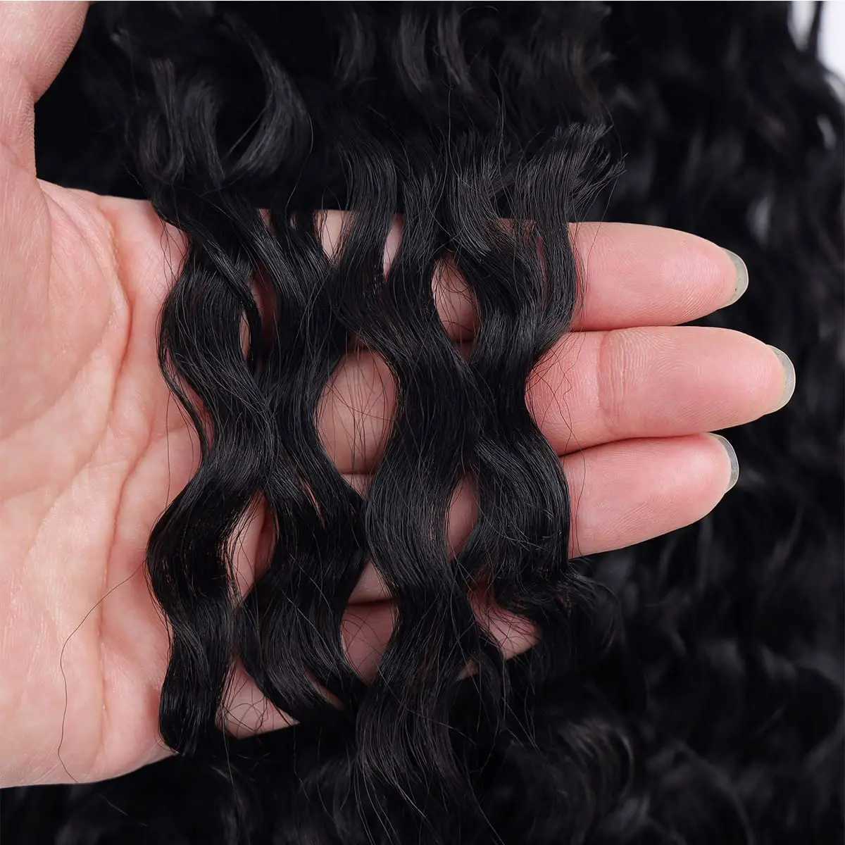 Curly ponytail extension clip on drawstring ponytail wig 100% real human hair long deep wavy ponytail female hair W240817
