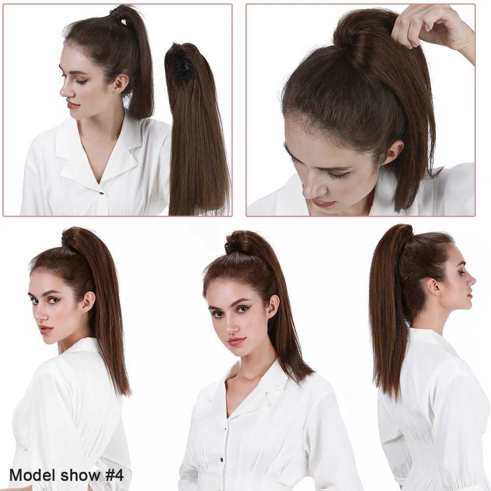 Rich choices claw clip on ponytail 100% human hair ponytail hair extension ponytail chin female hair extension W240817