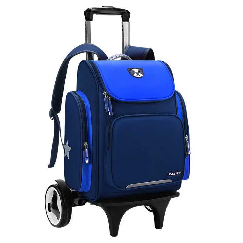 High capacity Student School bag Rolling Backpack kids Trolley bag school backpack wheeled bag Children Trolley backpack wheels Y240820