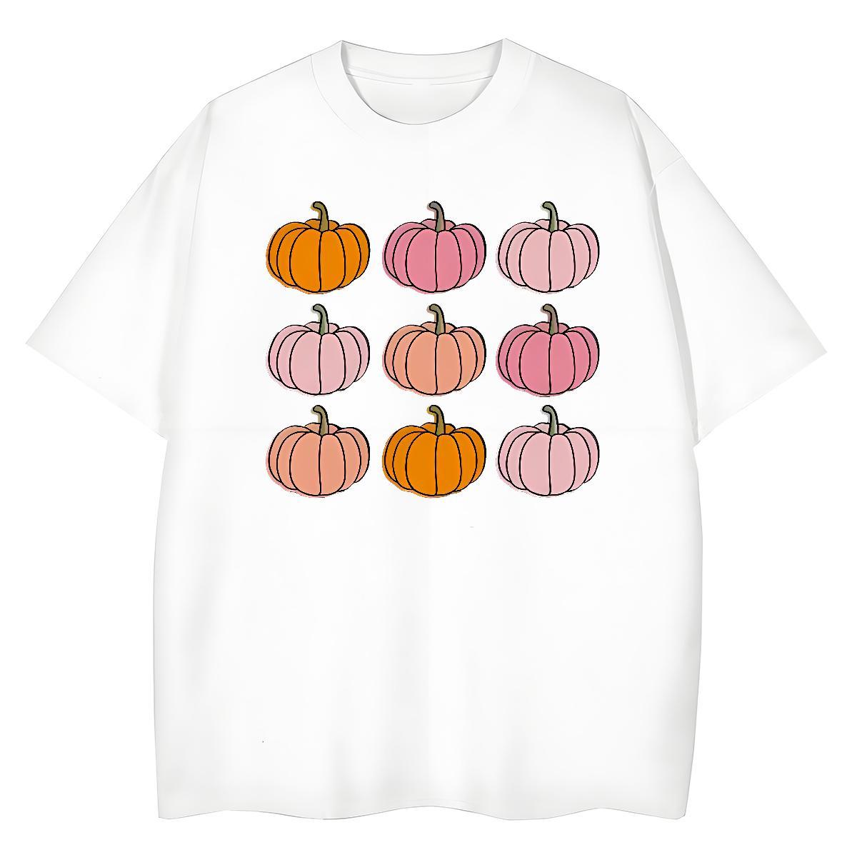 2024 DIY Men Tshirts pumpkin Street wear Hip Hop 230g Cotton Clothes Pure Cotton Popular Men T Shirts Custom Printing