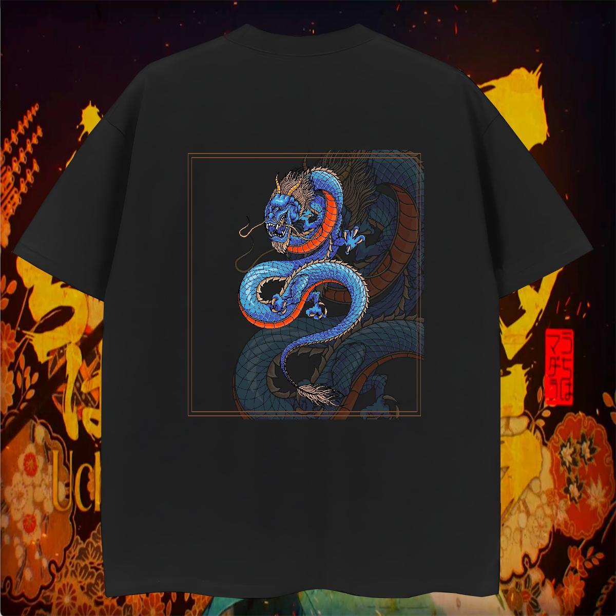 T-Shirts for Men 230g Pure Cotton fierce Street Casual Crew Neck Breathable Plus Size Cartoon Tshirts Fashion Soft Polos