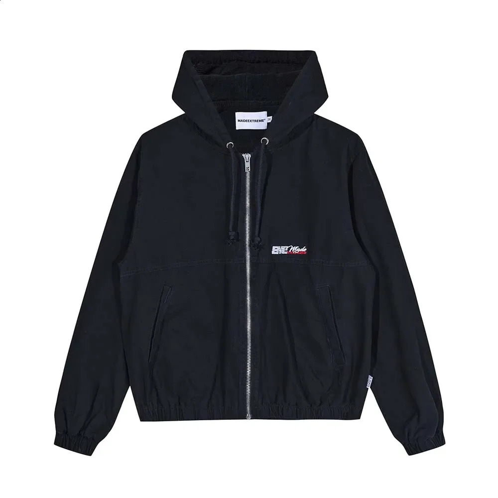 Made Extreme Zip Up Hooded denim jacket 230694 240809