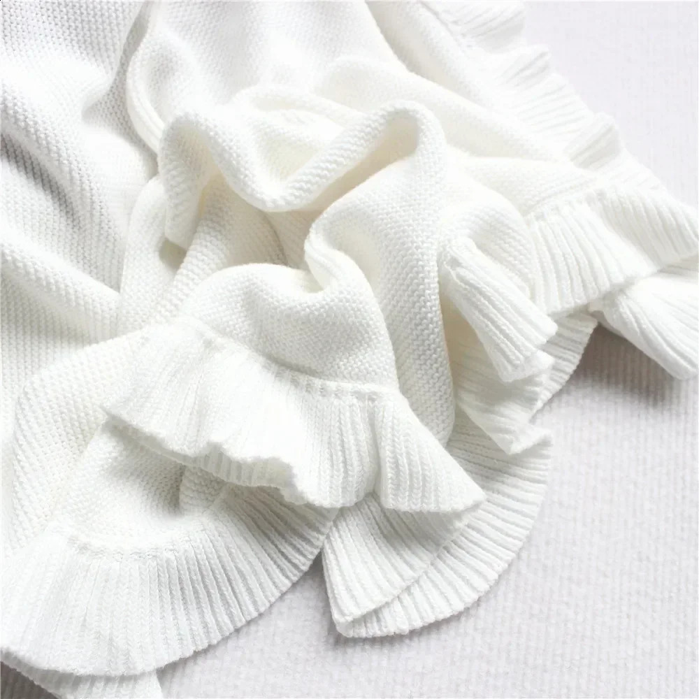 Personalized Baby Blanket with Name Knitted Baby Boy Girl Swaddle Blanket for born Infant Toddlers Kid 70x90cm 240813