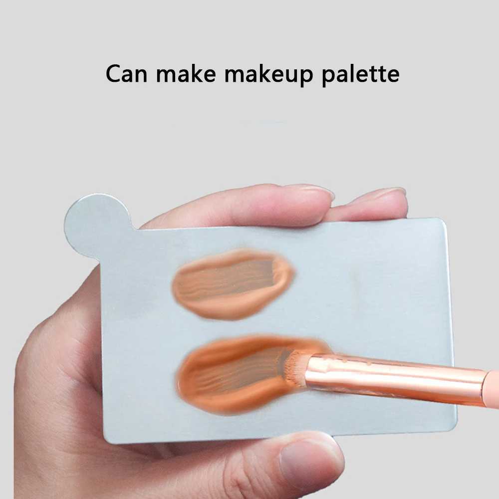 1PC Portable Mini Unbreakable Makeup Mirror Shatter Proof Card Style Pocket Cosmetic Mirror PU Leather Stainless Steel Mirror Y240819