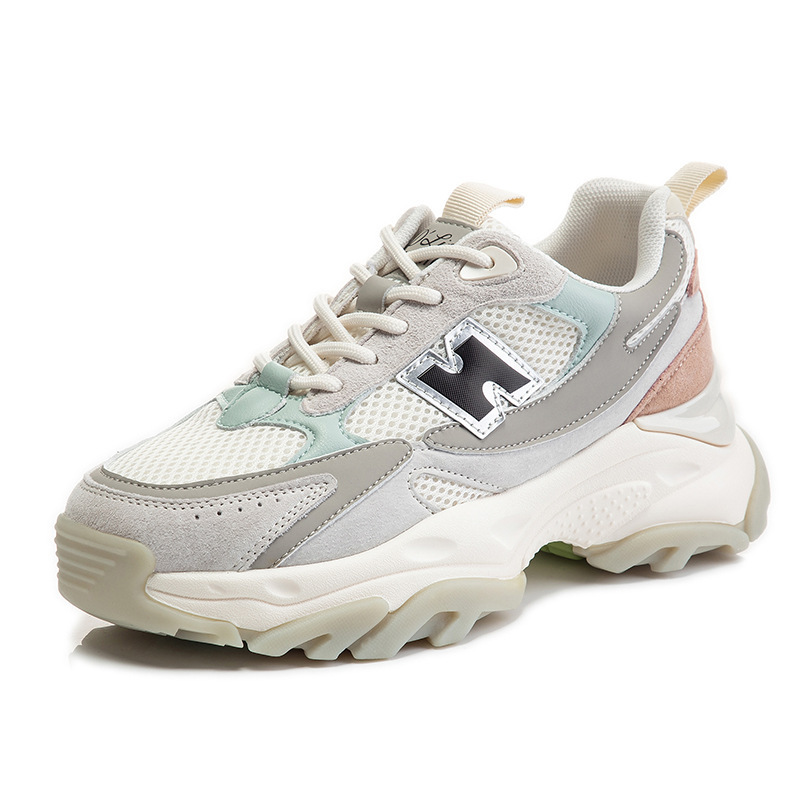 Ddmysports Children S New Autumn Leisure Sports Running With Absorbing Film Thick Soles And Igh Eight Genuine Leather Dad Shoes Women OUTDOOR