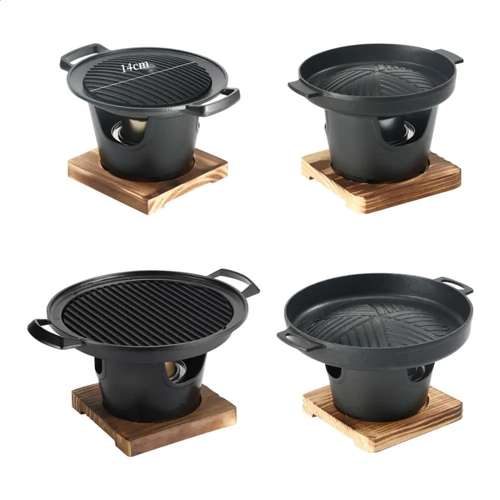 Mini Barbecue Oven Grill Home Outdoor Camping Alcohol Stove BBQ Japanese One Person Cooking Garden Party Roasting Meat Tool 240819
