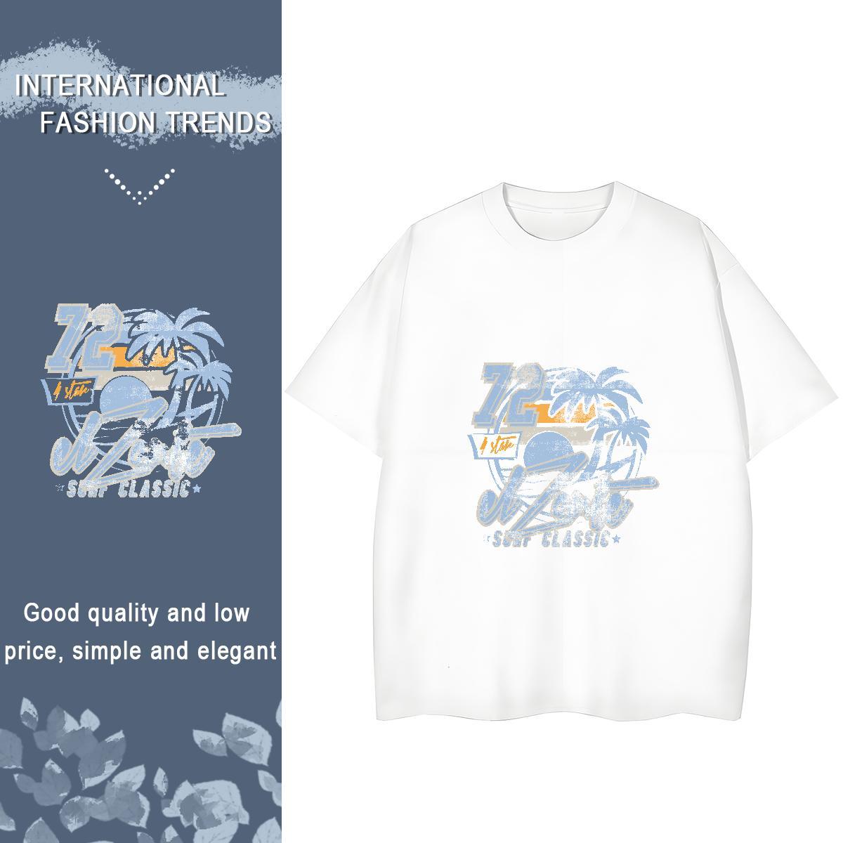 Stylist Womens Tshirts Street Wear Comfortable Clothings Wholesale 230g Pure Cotton beach Anime T-Shirts