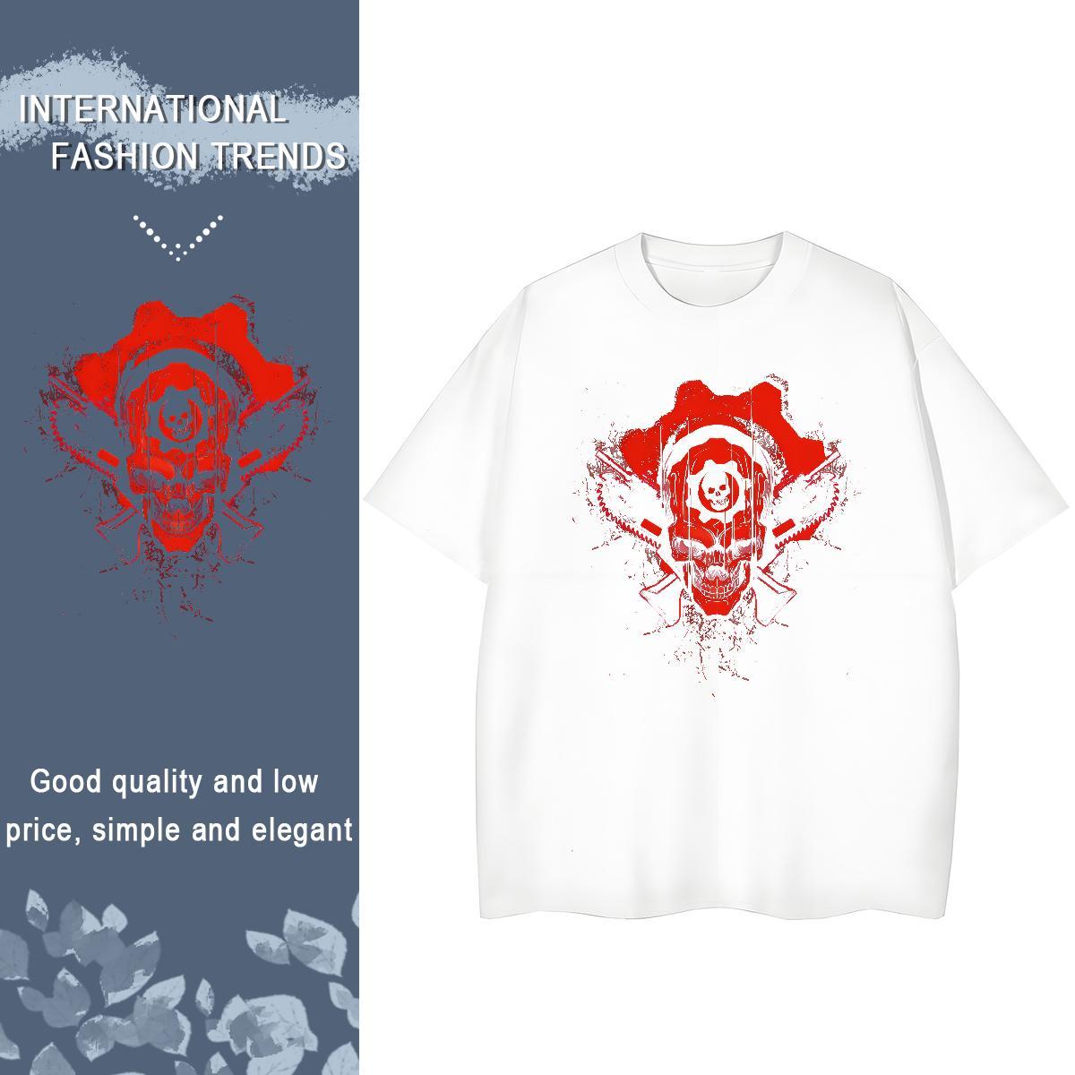 Designer scary Men Tees 230g Pure Cotton T shirt Anime Daily Outfit Breathable Comfortable Tshirts