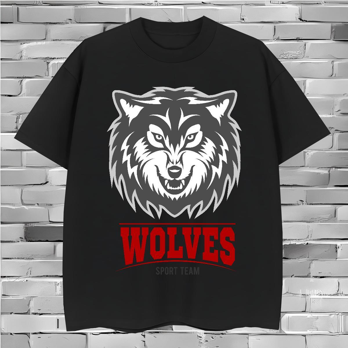 Designer Men Tshirts wolf Casual Daily Wear 230g 100% Cotton Top Tees Breathable Short Sleeve Unisex T-Shirts Custom Printed