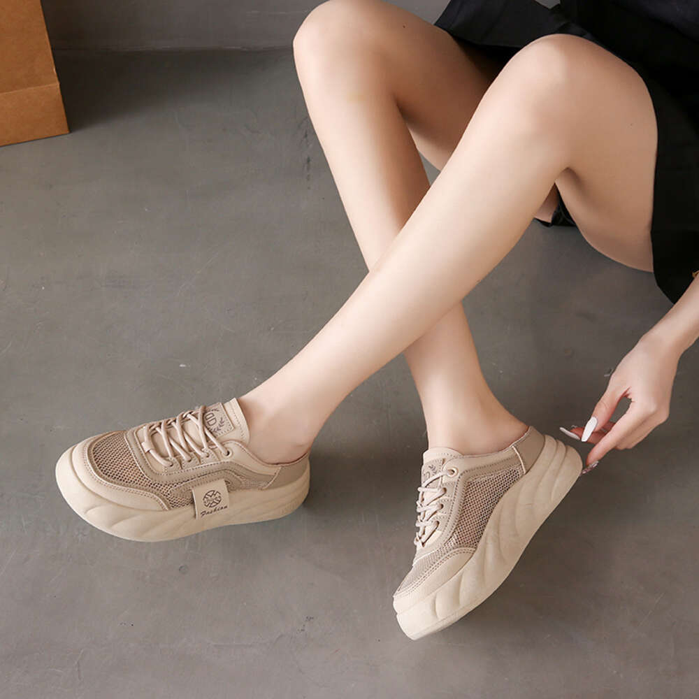 Ddmysports Little White Summer New Instagram Thick Sole Casual Women S Mesh Breathable Alf Slipperboard Shoes Fashion XFC OUTDOOR
