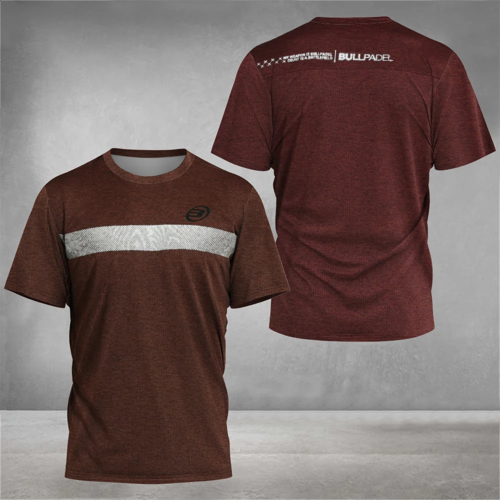 2024 Boutique Fashion Tennis Sports Short Sleeve Summer Mens Fitness Breathable Tshirt Padel Quick Drying Top 240820