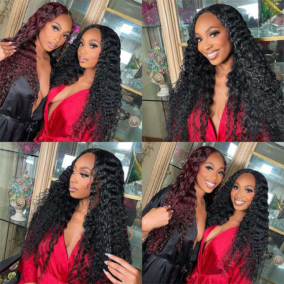 Deep Wave Glueless 6X4 HD Closure Wig Human Hair Ready To Wear 5X5 Curly Transparent Lace Frontal Wet And Wavy Wigs On Sale