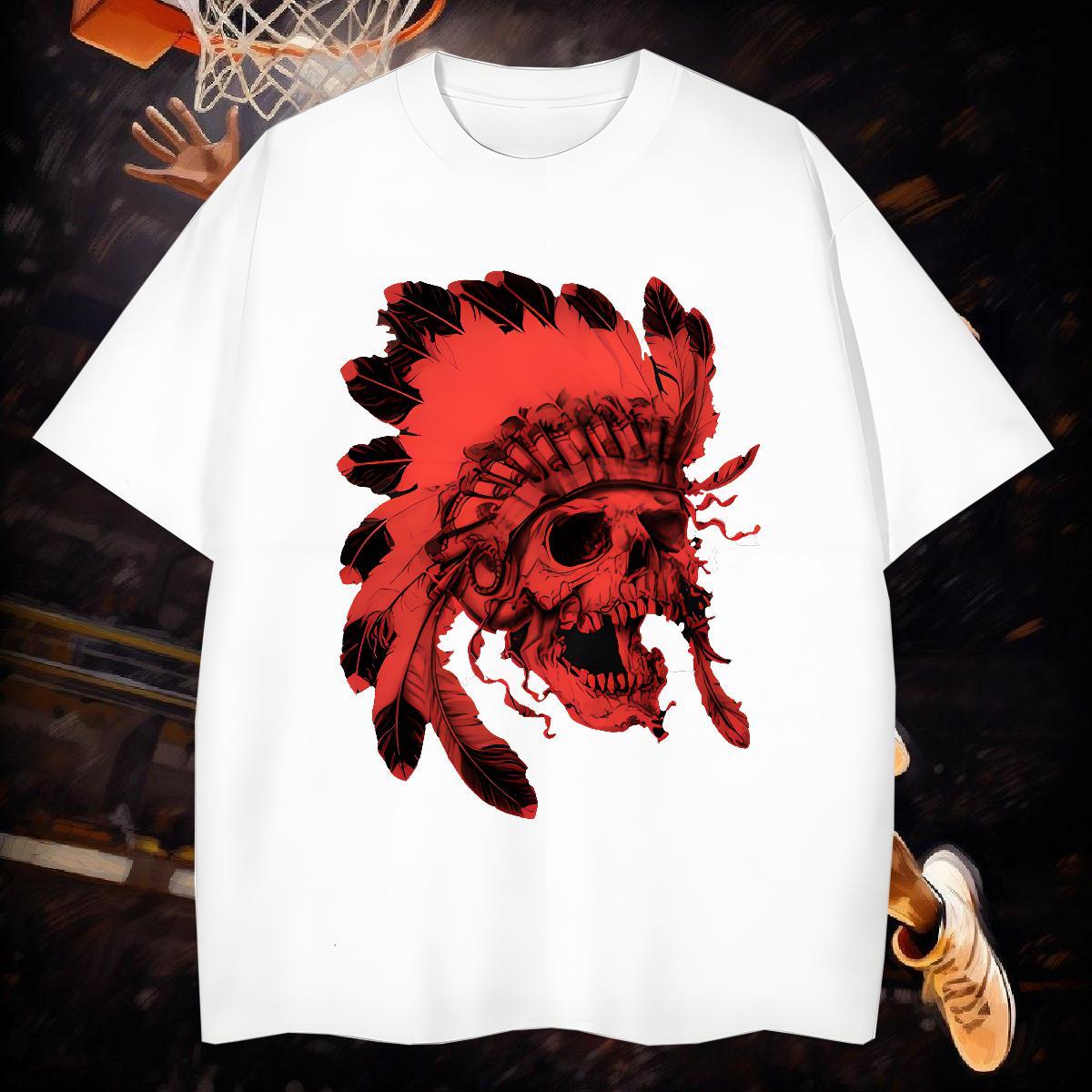 T Shirt For Man 230g 100% Cotton scary Summer Casual Breathable Short Sleeve Custom Printed Men Tshirts New Arrival Wholesale Wear