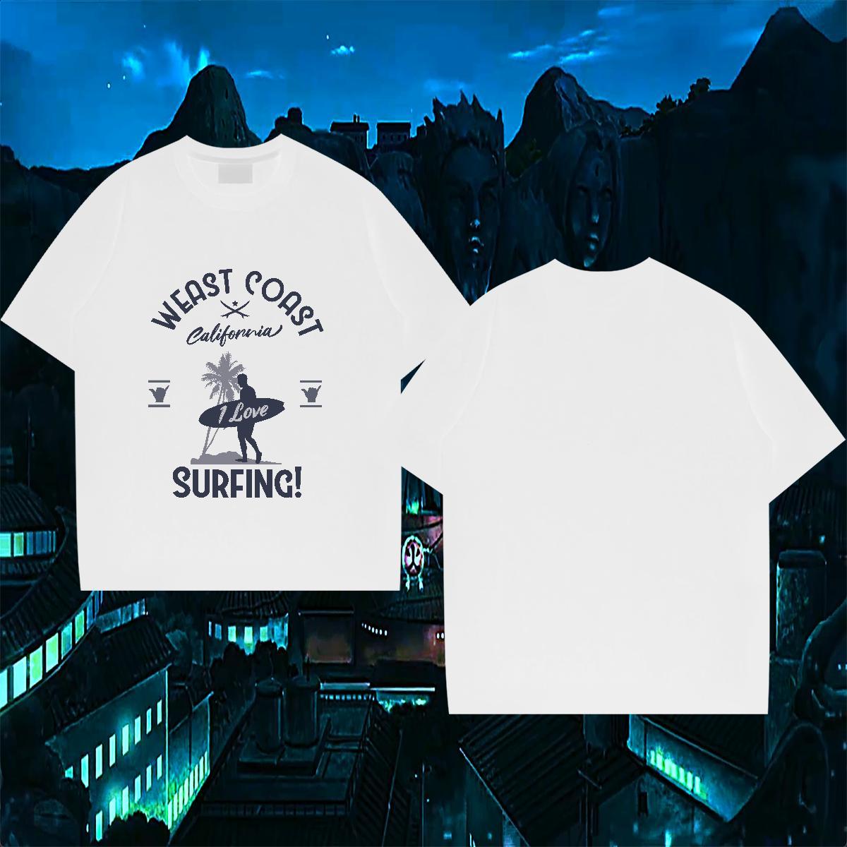 Brand sea 230g Cotton Men Clothes T-Shirt Street Casual Breathable Crew Neck T-Shirts 2024 Designer Custom Cartoon Tops Tees