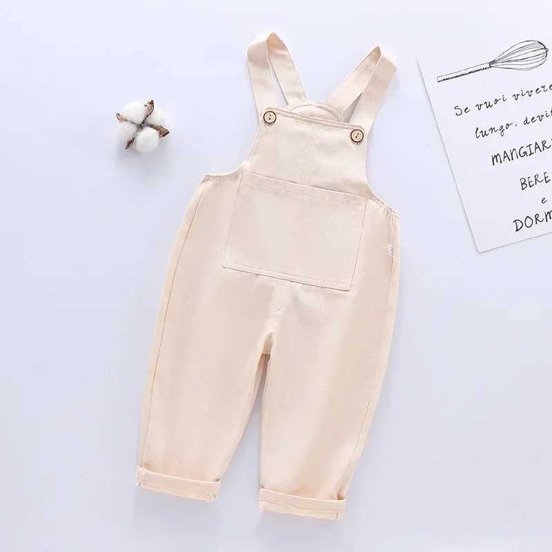 New girl denim jacket childrens denim suspension pants childrens jumpsuit girls jeans Trouser Spring and Autumn 1-5Y childrens clothing W241227