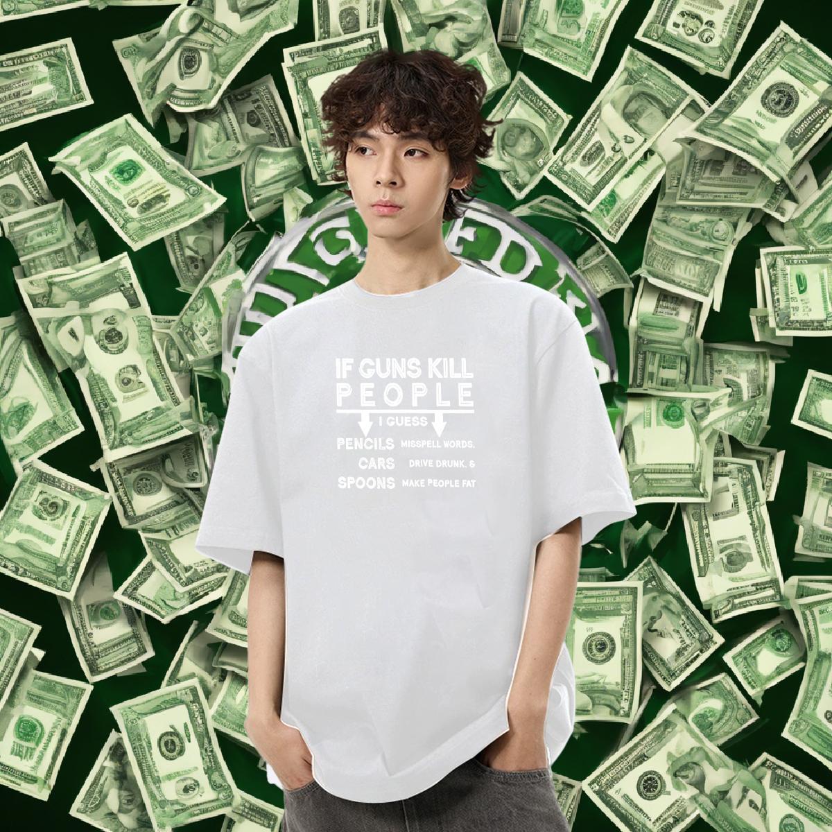 High Quality Men Tees Hip Hop 230g Cotton Anime Print Short Sleeve Soft letter Man T Shirts Custom Tops Shirt