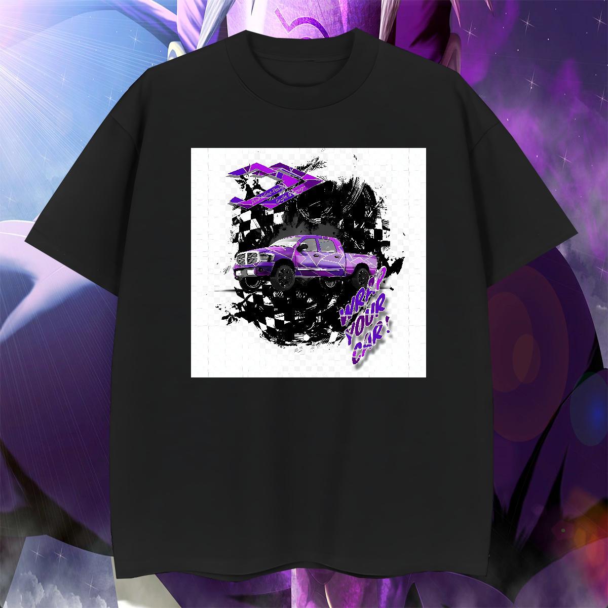 Comfortable Mens Tshirts Street wear Hip Hop 230g 100% Cotton Anime Print Breathable Short Sleeve car Mens T Shirts Fashion New Top Tees