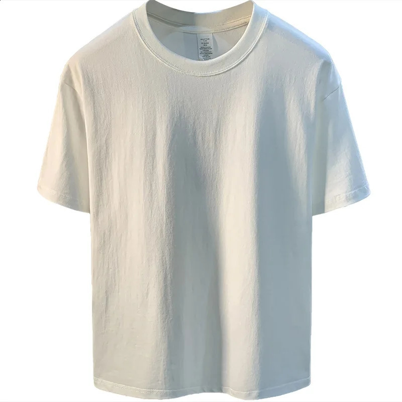 2014 Summer Short sleeved Tshirt Mens Solid Color Street Breathable Simple Casual Fit Top 240819