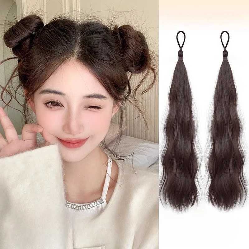 Fashionable wig ponytail self twisting hair bundle pill head medium length simulation suitable for womens daily gatherings W240817