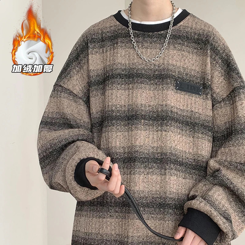LAPPSTER Winter Y2k Streetwear Striped Hoodies Pullovers Oversized Korean Fashions Sweatshirts Vintage Black Hoodie Tracksuit 240819
