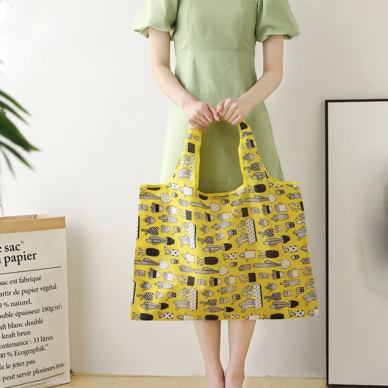 Reusable Shopping Bags Foldable Large Size Women Heavy Duty Washable Cloth Grocery EcoFriendly 240819ZYl