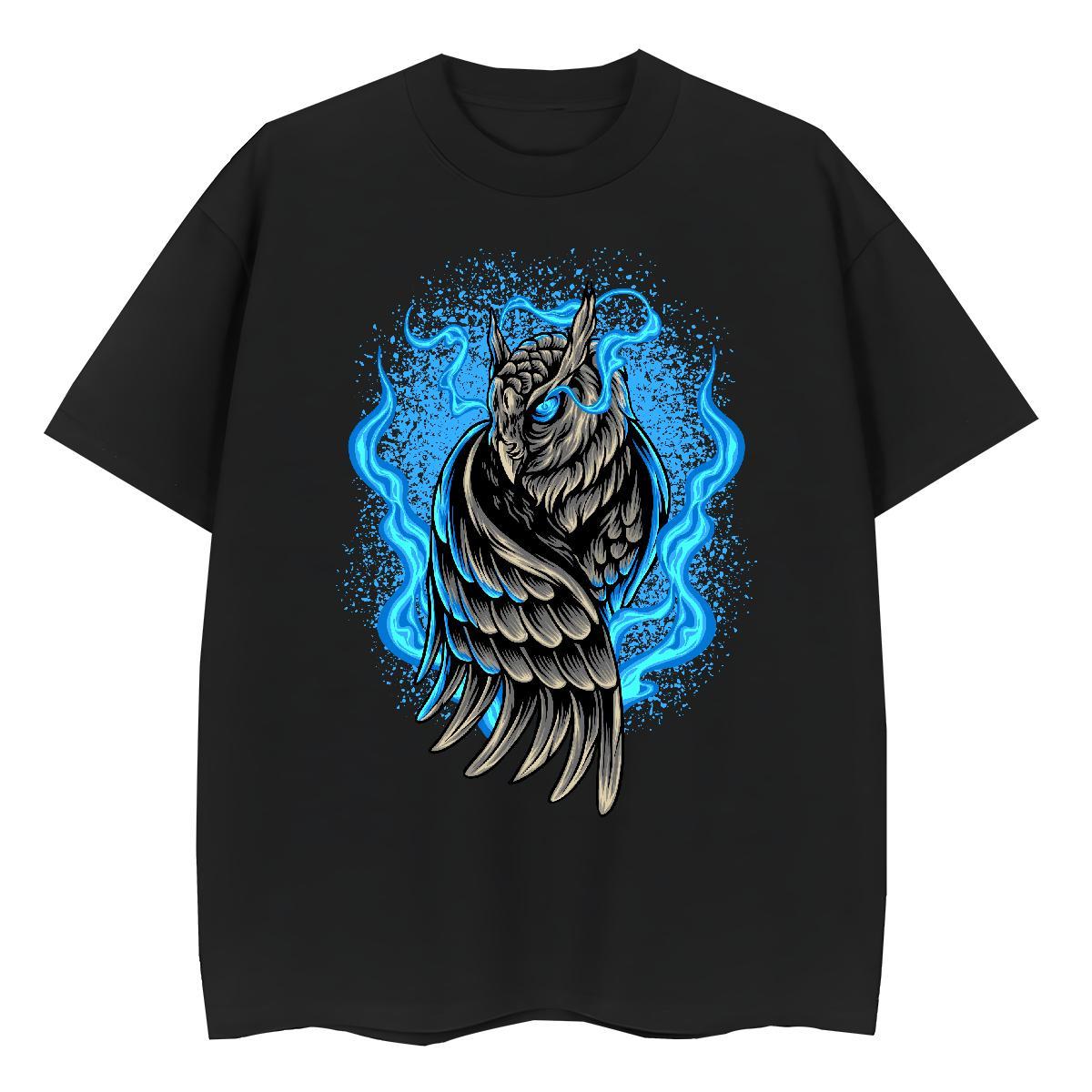 Fashion Casual Men Tops Tees eagle Street Wear 100% Cotton 230g Tops Shirt Breathable Crew Neck High Quality T Shirt For Man Oversized 3XL 4XL