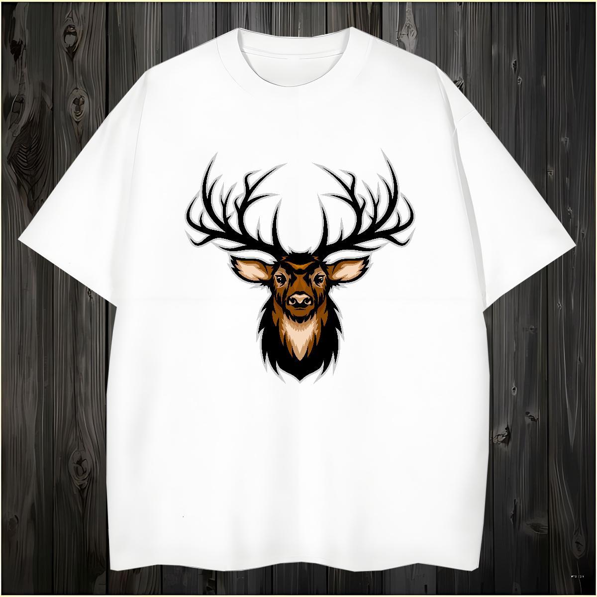 Free Shipping Mens T Shirts deer Breathable Short Sleeve Hip Hop Street Plus Size Custom 230g Cotton Tshirts Factory Direct Tops Tees